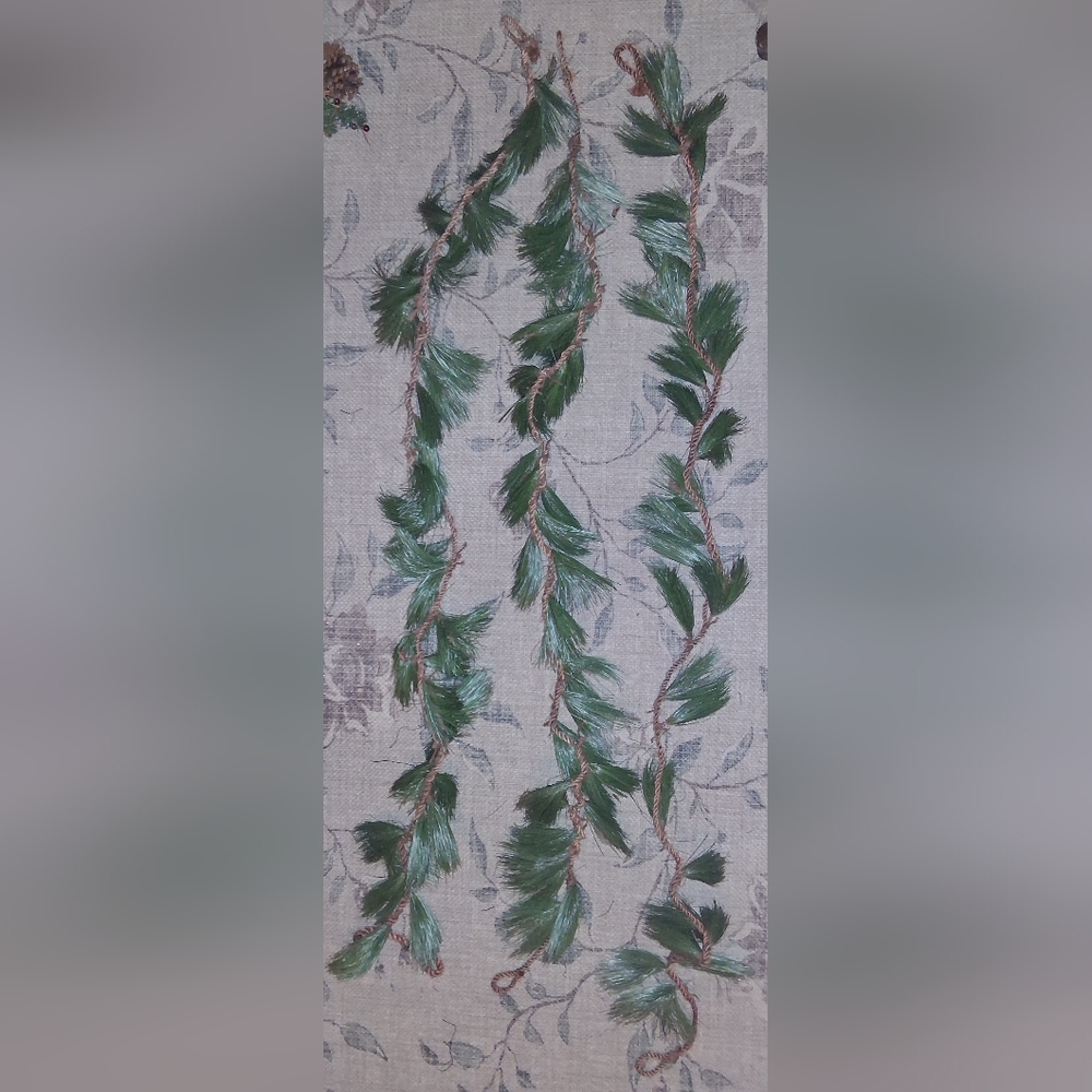 (3) 6.5' Faux Pine And Rope Garland